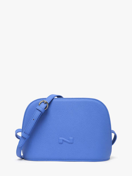 Sac Bandoulière Lilou Cuir Nathan baume Bleu egee 2