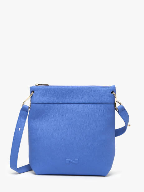 Sac Bandoulière Tiki Mini Cuir Nathan baume Bleu victoria N1910586