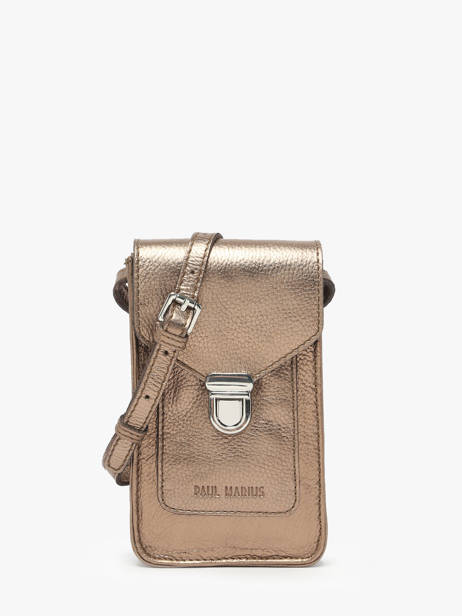 Le Porte-téléphone Cuir Paul marius Or vintage TELEPHON