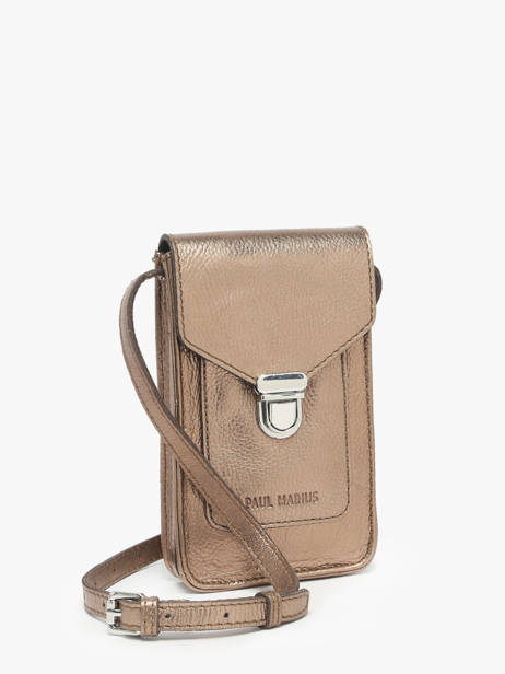 Le Porte-téléphone Cuir Paul marius Or vintage TELEPHON vue secondaire 2