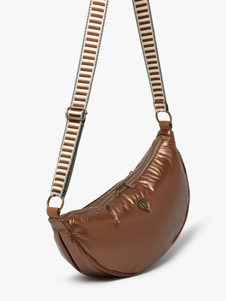 Sac Bandoulière Doudoune Polyester Le voyage en panier Marron doudoune AHP230 vue secondaire 2