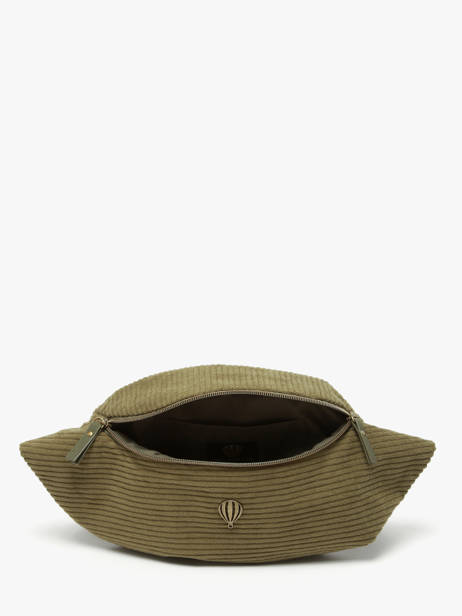 Sac Banane Le voyage en panier Vert velours AHP244 vue secondaire 3