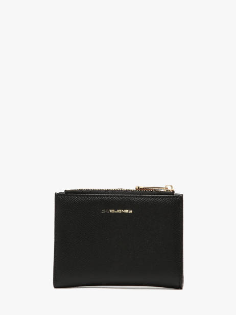 Porte-monnaie Porte-cartes David jones Noir saffiano P163 vue secondaire 2