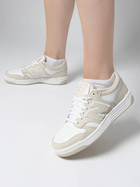 Sneakers En Cuir New balance Blanc boy BB480LBB vue secondaire 1
