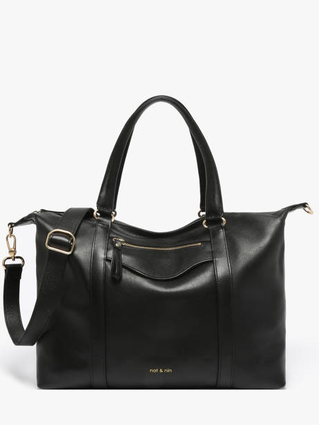 Shoulder Bag Vintage Leather Nat et nin Black vintage THYLANE