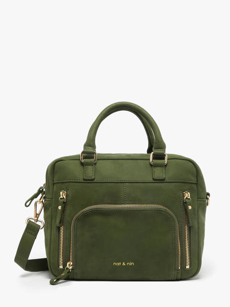 Sac Bandoulière Baby Macy Cuir Nat et nin Vert vintage BABYMACY