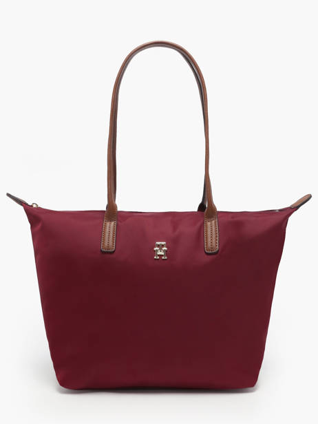 Sac Porté épaule A4 Popette Nylon Tommy hilfiger Rouge popette AW17711