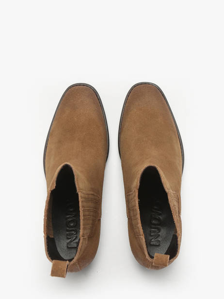 Bottines En Cuir Inuovo Marron women E07001 vue secondaire 3
