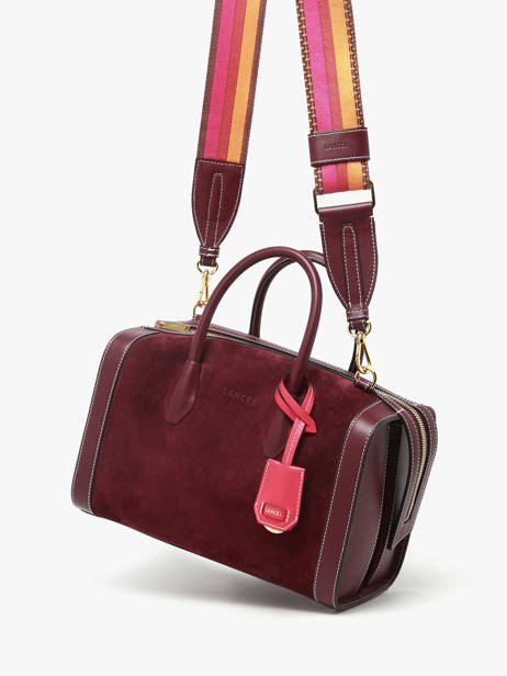 Sac Bowling M Bcbg Cuir Daim Lancel Violet bcbg A13693 vue secondaire 2