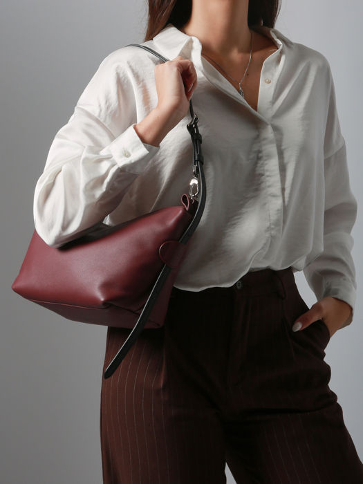 Longchamp Besace longchamp cuir Sacs porté travers Violet