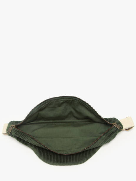 Sac Banane Hindbag Vert velours V vue secondaire 3