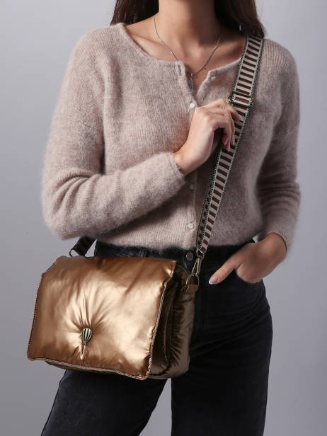 Sac Bandoulière Doudoune Le voyage en panier Marron doudoune AHP233 vue secondaire 1