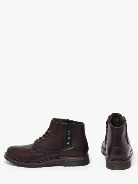 Bottines En Cuir Bugatti Marron men 10006000 vue secondaire 2