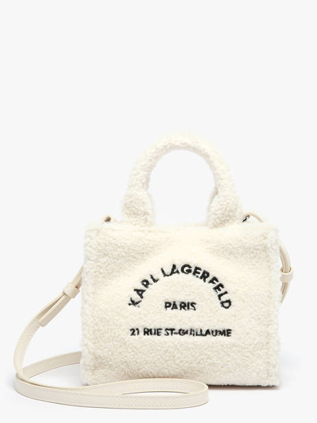 Mini Sac Cabas Rue St Guillaume Shearling Karl lagerfeld Blanc rsg A4W50016