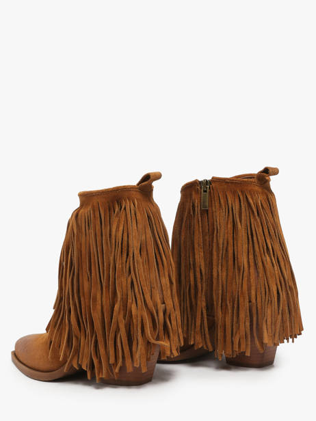 Santiags En Cuir Metisse Marron women XD2125 vue secondaire 2