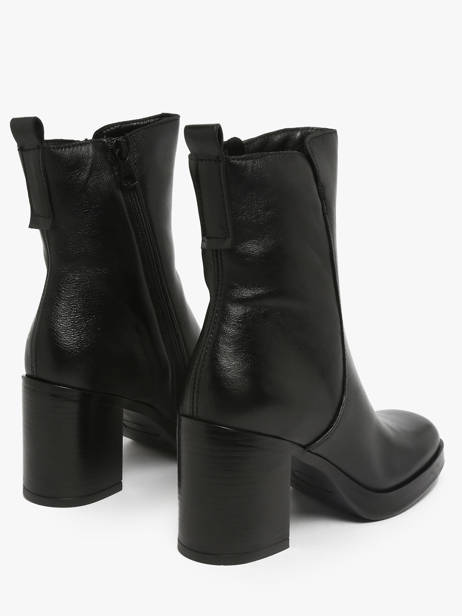 Bottines à Talon En Cuir Mjus Noir women P96212 vue secondaire 3