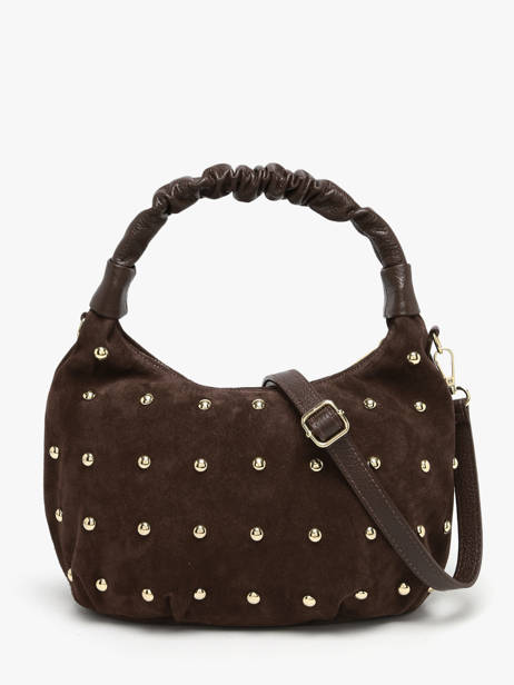 Sac Porté épaule Velvet Studs Milano Marron velvet studs VS25094 vue secondaire 4