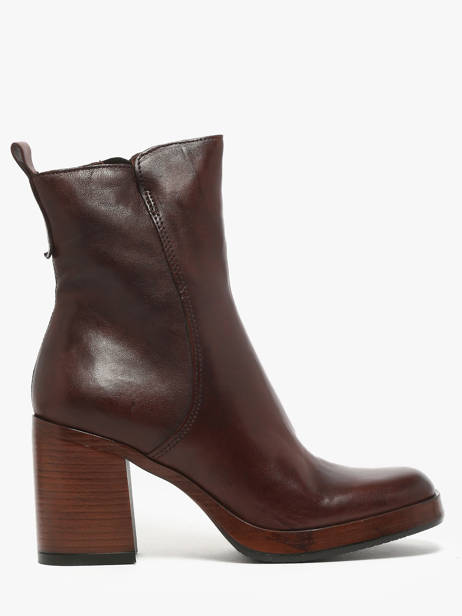 Bottines à Talon En Cuir Mjus Marron women P96212
