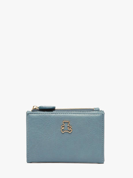 Portefeuille Lulu castagnette Bleu zip CAPOR036