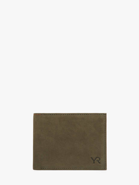 Portefeuille Cuir Yves renard Vert nubuck 2607