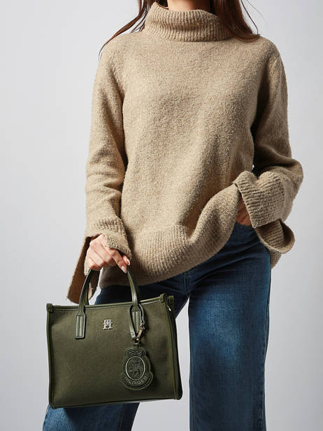Sac Porté Main Th City Tommy hilfiger Vert th city AW17852 vue secondaire 1