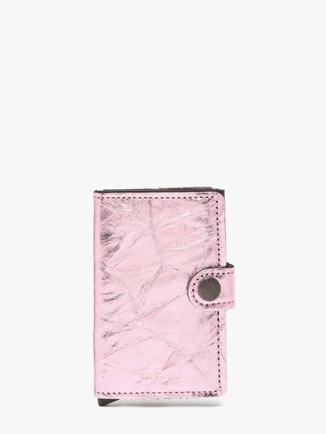 Porte-cartes Mini Wallet Crunch Cuir Secrid Rose crunch MCR