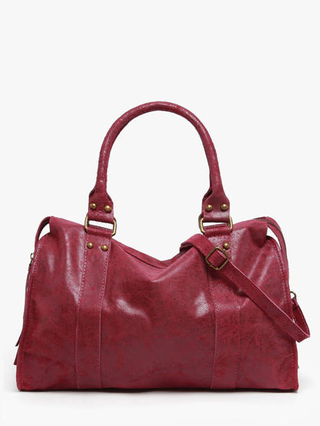 Sac Porté épaule A4 Spazzolato Cuir Milano Rouge spazzolato SP24095 vue secondaire 4