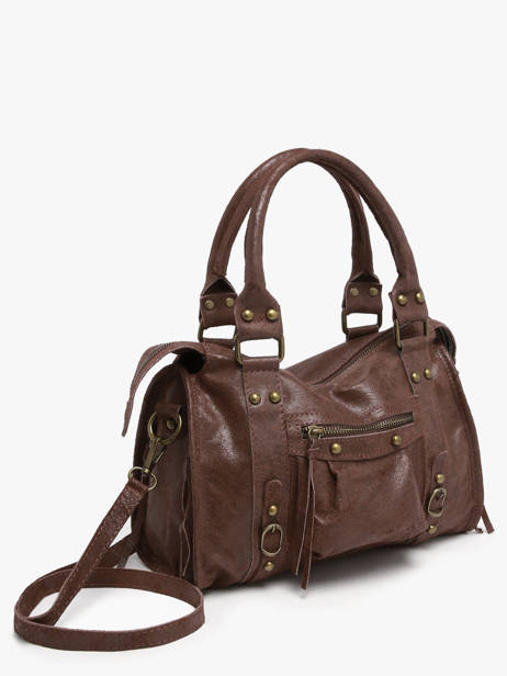 Sac Porté Main Spazzolato Cuir Milano Marron spazzolato SP24094 vue secondaire 1