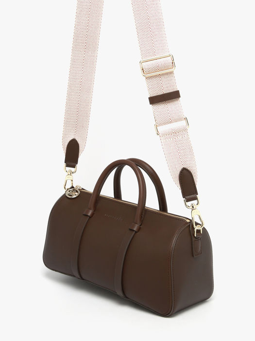 Longchamp Daylong chevron Sacs porté main Marron