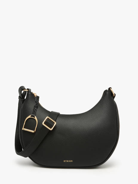 Sac Bandoulière Torsade Cuir Etrier Noir torsade ETOS167M