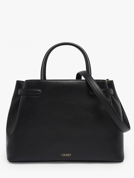 Sac Porté Main Large Blake Cuir Lauren ralph lauren Noir blake 31P03417 vue secondaire 4