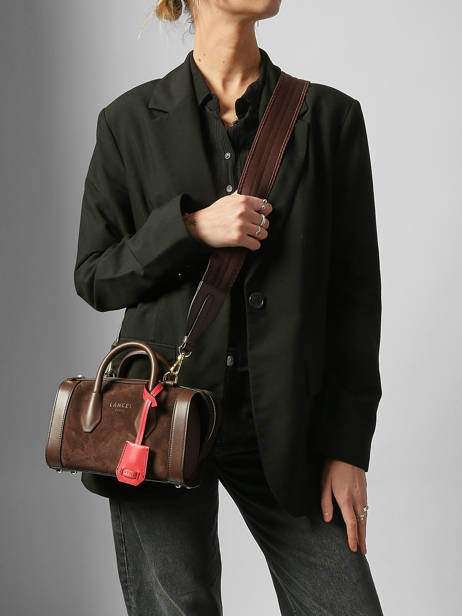 Mini Sac Bowling Bcbg Cuir Daim Lancel Marron bcbg A13692 vue secondaire 1