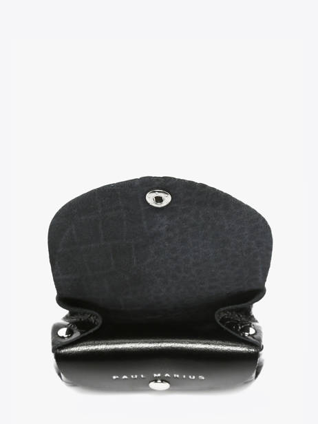 Porte-monnaie Cuir Paul marius Noir croco vernis GUSTACRV vue secondaire 1