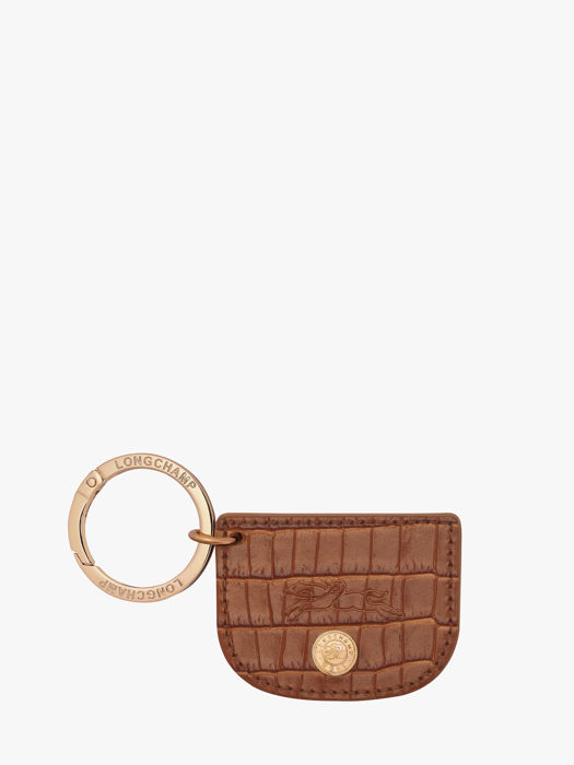 Longchamp Longchamp pocket croco Porte clés Marron