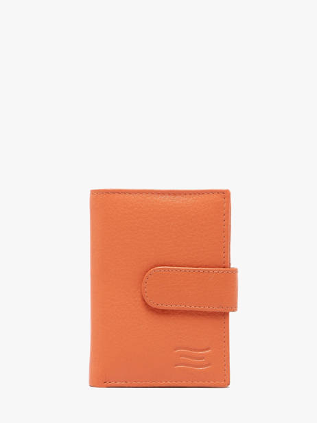 Porte-cartes 12 Fentes Cuir Crinkles Orange caviar 14041