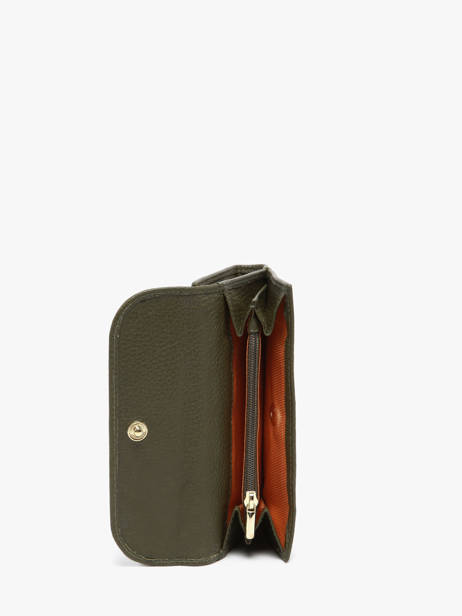 Portefeuille Cuir Crinkles Vert caviar 15020 vue secondaire 3