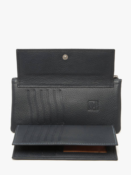 Portefeuille Cuir Crinkles Bleu caviar 14104 vue secondaire 1