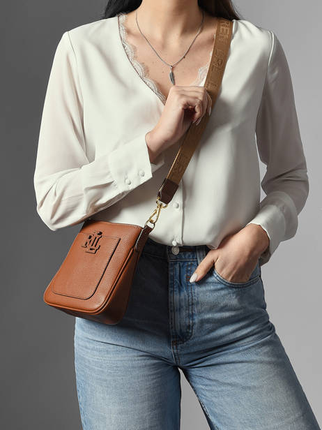 Sac Bandoulière Mini Cameryn Cuir Lauren ralph lauren Marron cameryn 31982184 vue secondaire 1
