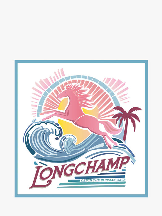 Longchamp Soie gots Etole Multicolore