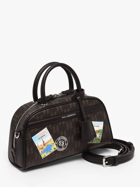 Sac Bowling K/ikon Mono Cuir Karl lagerfeld Marron k ikon B1W30025 vue secondaire 1