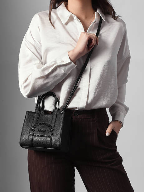 Sac Xs Rsg Cuir Avec Bandoulière Karl lagerfeld Noir rsg B1W30042 vue secondaire 1