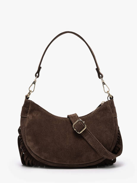 Sac Porté épaule Velvet Cuir Milano Marron velvet VE25064O vue secondaire 4