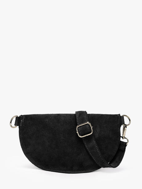 Sac Banane Cuir Milano Noir velvet VE25111 vue secondaire 4
