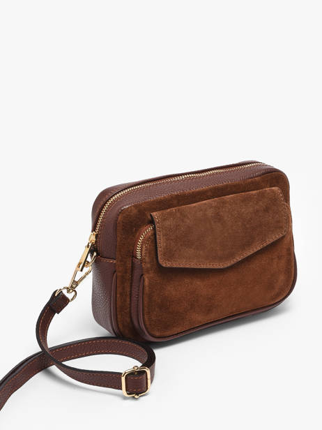 Sac Bandoulière Velvet Caviar Cuir Milano Marron velvet caviar VC25067 vue secondaire 1