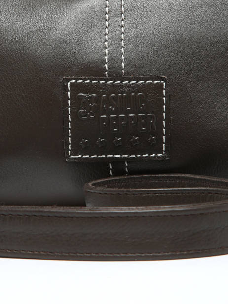 Sac Bandoulière Seam Cuir Basilic pepper Marron seam BSEA01 vue secondaire 4