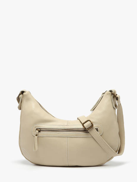 Sac Bandoulière Seam Cuir Basilic pepper Beige seam BSEA03 vue secondaire 3