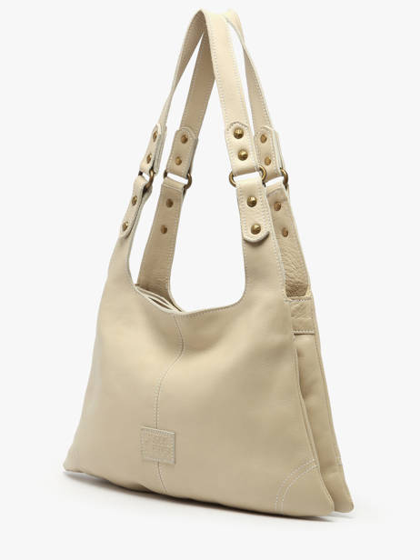 Sac Porté épaule Seam Cuir Basilic pepper Beige seam BSEA05 vue secondaire 1
