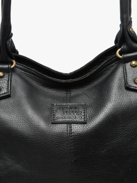 Sac Porté épaule Dakota Cuir Basilic pepper Noir dakota BDAK31 vue secondaire 4