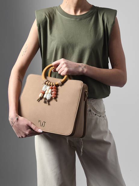 Sac Porté Main Camomille Pearl Woomen Beige camomille pearl WCAE1M vue secondaire 1