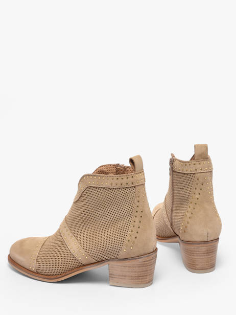 Bottines à Talon En Cuir Alpe Beige accessoires 54311108 vue secondaire 2